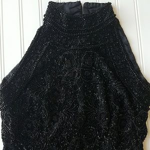 ADRIANNA PAPELL EVENING- Long beaded dress